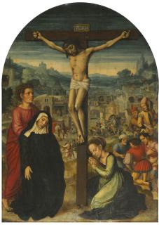 Ambrosius Benson - The Crucifixion, With Scenes From The Passion Beyond