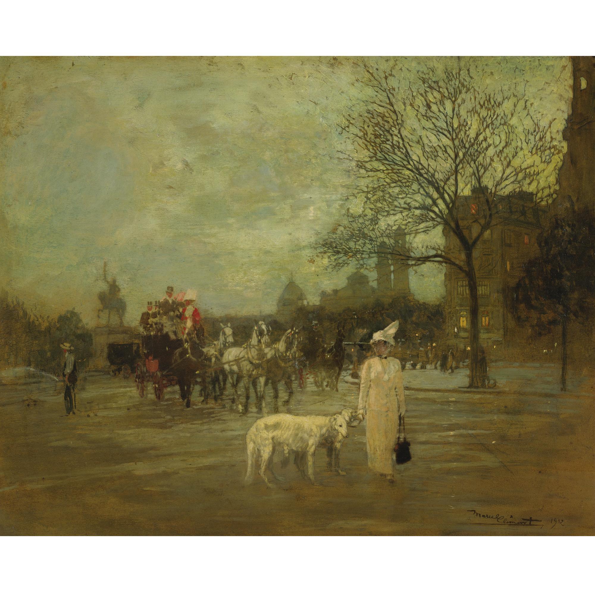Amédée-Julien Marcel-Clément - The Trocadero At Dusk