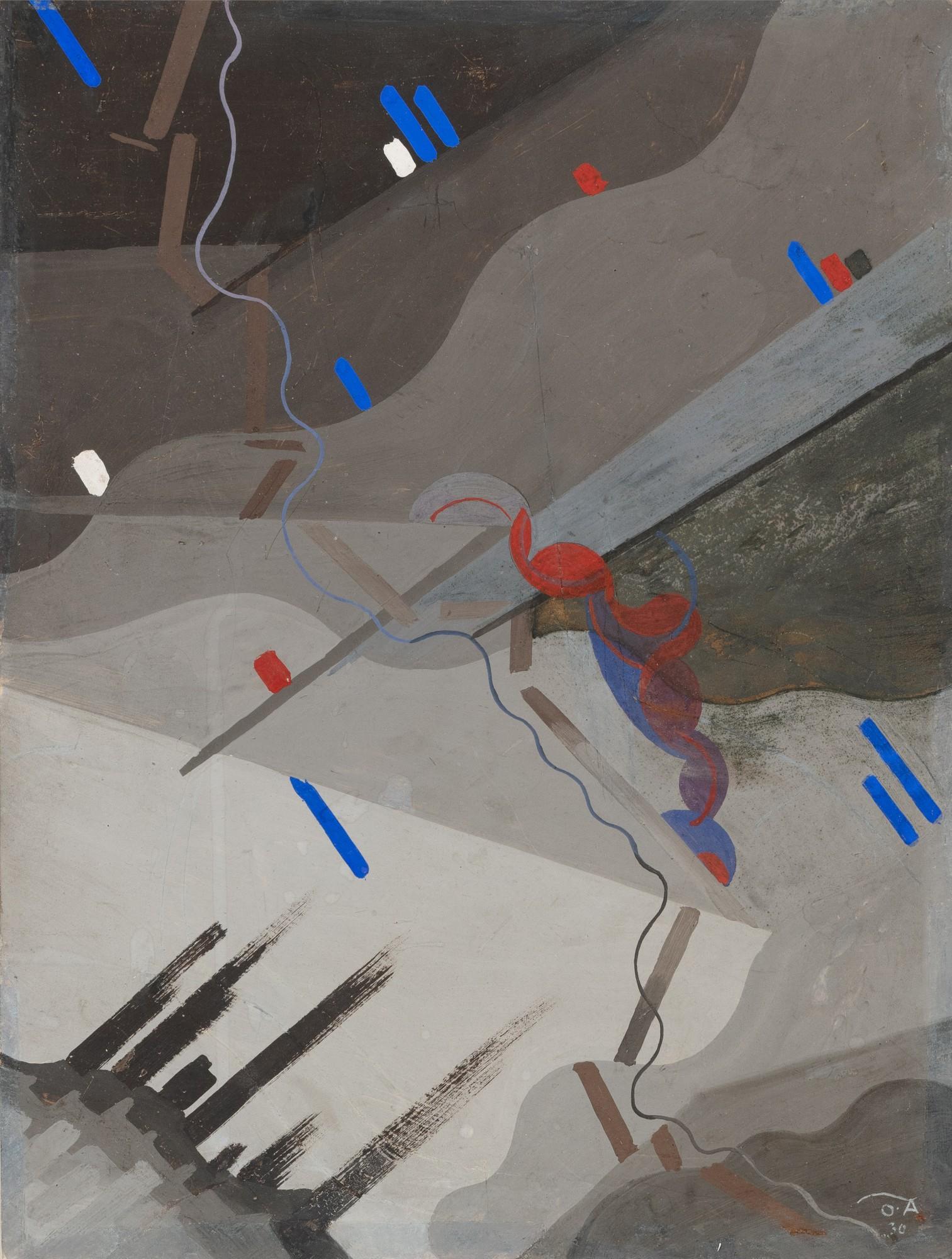 Amédée Ozenfant - Composition sur fond gris