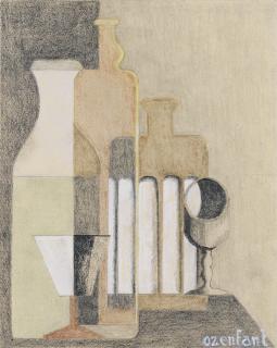 Amédée Ozenfant - Nature Morte Puriste Aux Deux Verres