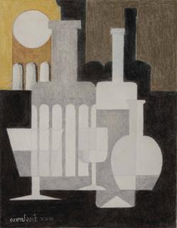 Amédée Ozenfant - Nature morte puriste aux deux verres