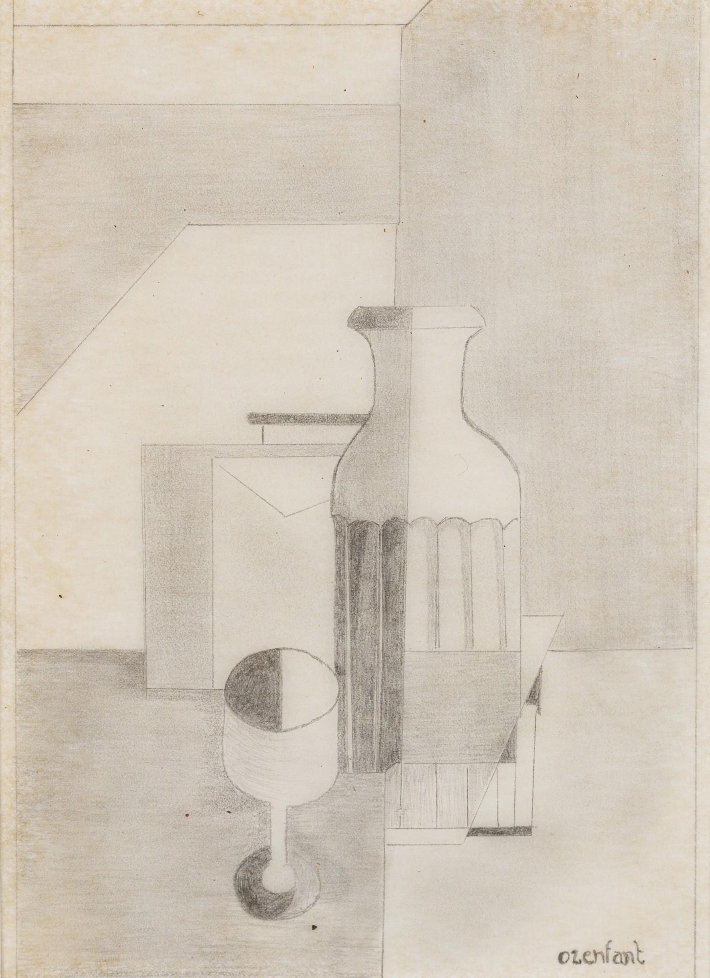 Amédée Ozenfant - Nature morte, verre et carafe