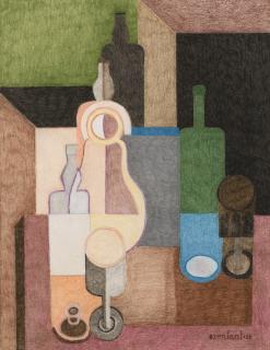 Amédée Ozenfant - Nature Morte—Verres Et Bouteilles