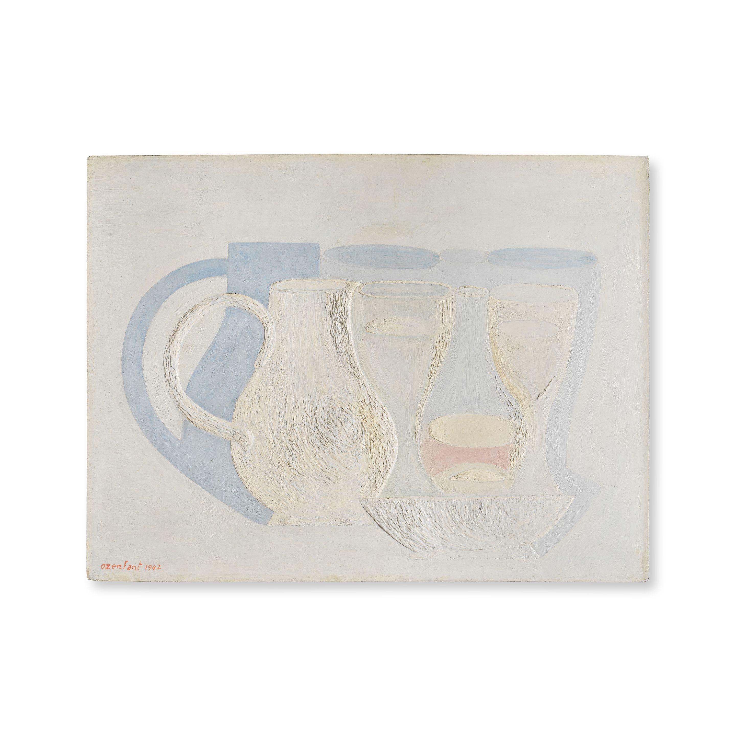 Amedee Ozenfant - Whites ou Composition à la cruche et au verre