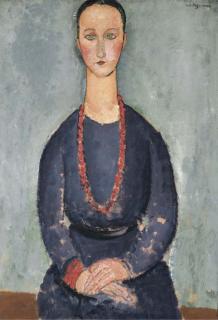 Amedeo Modigliani - Donna Con Collana Rossa