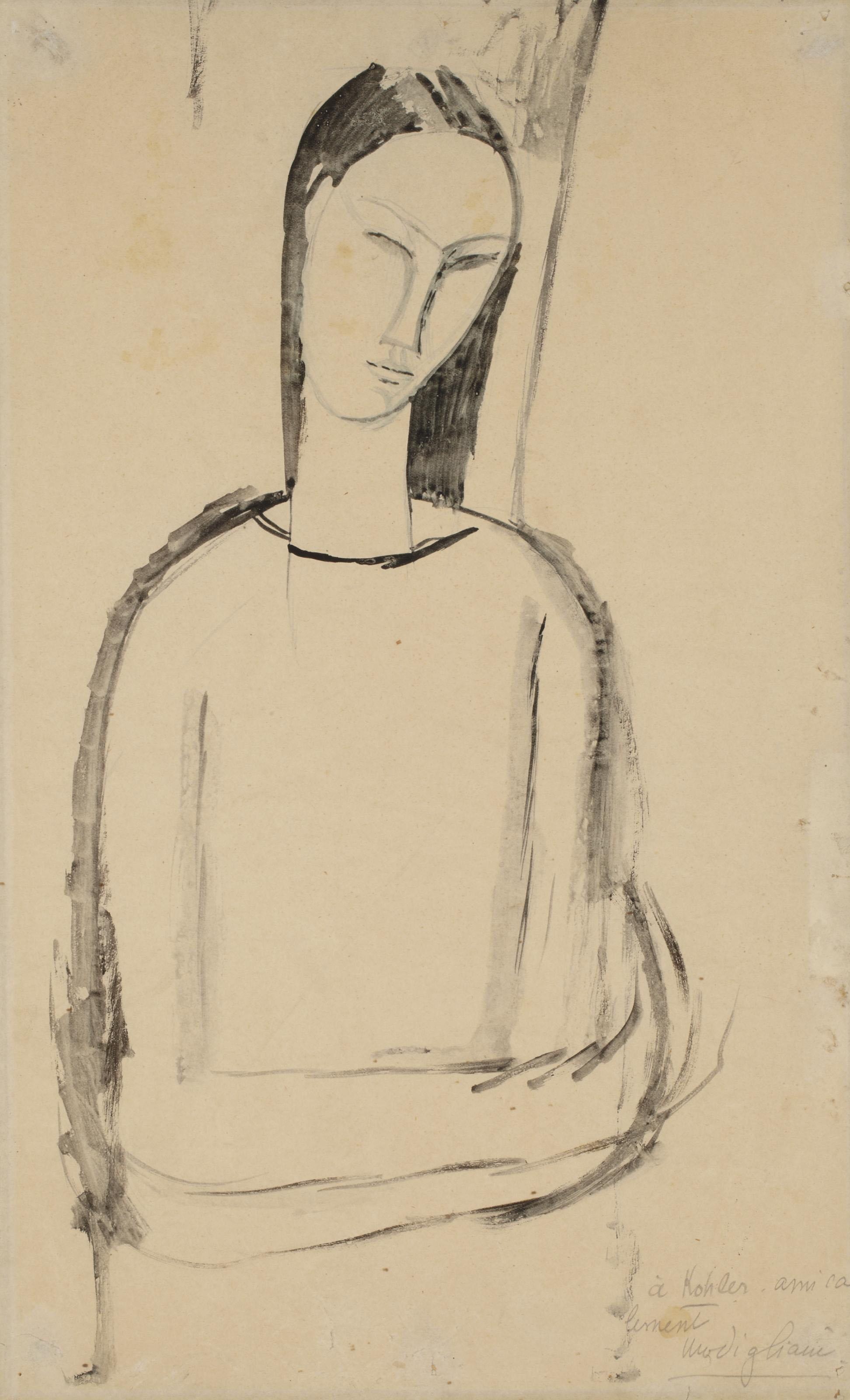 Amedeo Modigliani - Femme aux bras croisé