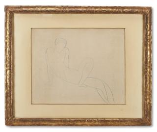 Amedeo Modigliani - Nudo virile semisdraiato verso destra