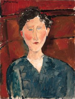 Amedeo Modigliani - Portrait de femme au corsage bleu