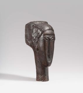 Amedeo Modigliani - Tete de jeune fille à la frange.