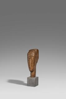 Amedeo Modigliani - Tête de jeune fille à la frange.