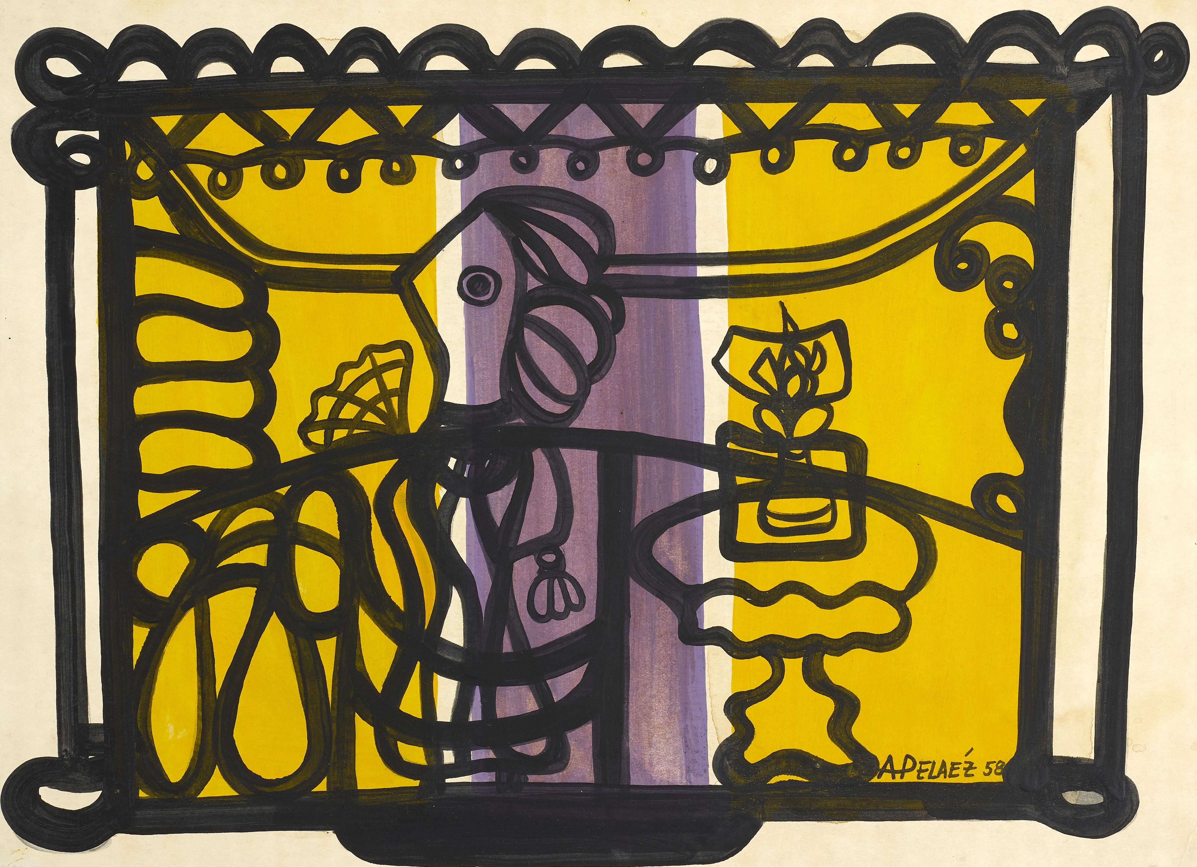 Amelia Peláez - Mujer en un interior