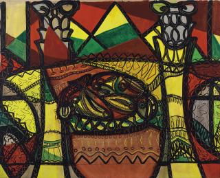 Amelia Peláez - Naturaleza muerta en un interior (also known as Las puertas de La Habana)