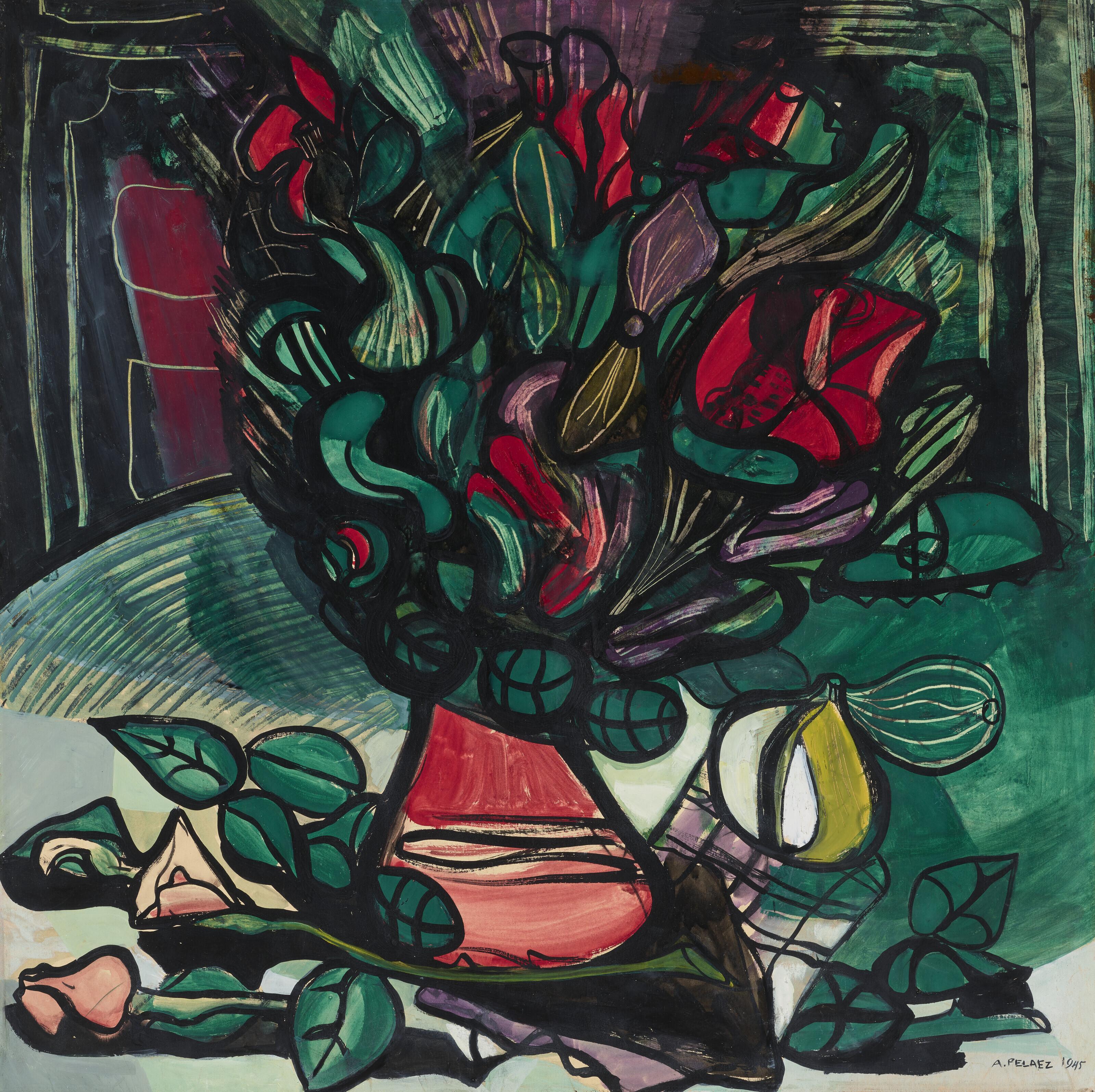 Amelia Peláez - Vase with Flowers