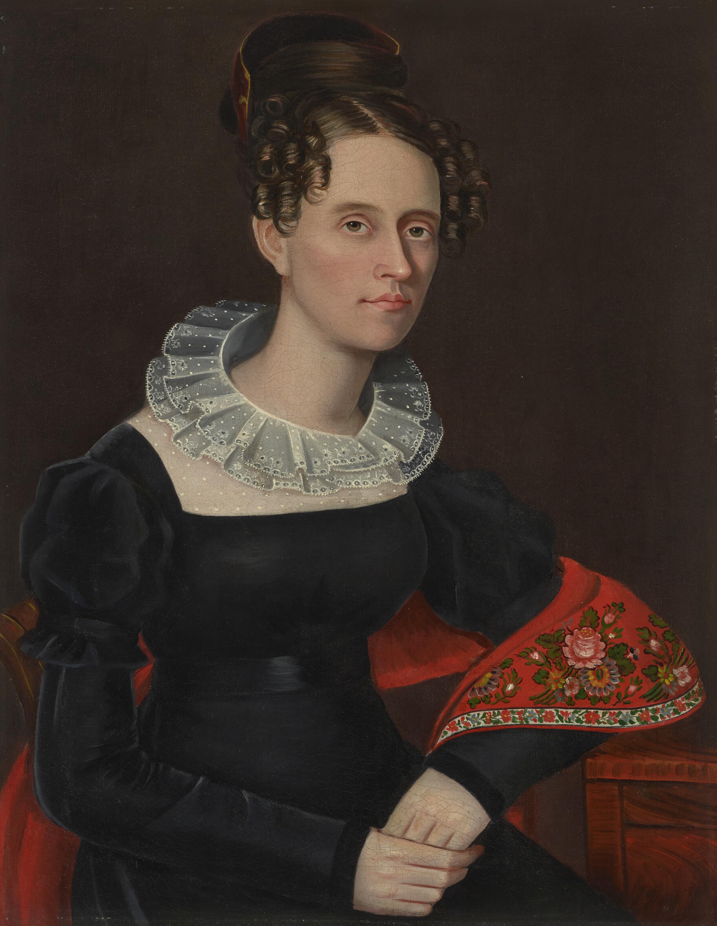 Ammi Phillips - Lady With A Red Flowered Shawl