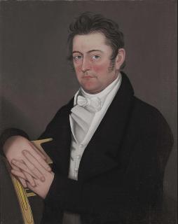 Ammi Phillips - Portrait Of A Gentleman Sitting In A Yellow Chair