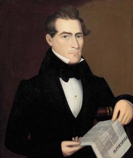 Ammi Phillips - Portrait of a Man Holding the \