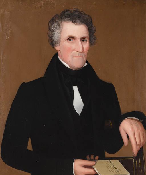 Ammi Phillips - Portrait of a Man, The Agriculturist, circa 1840