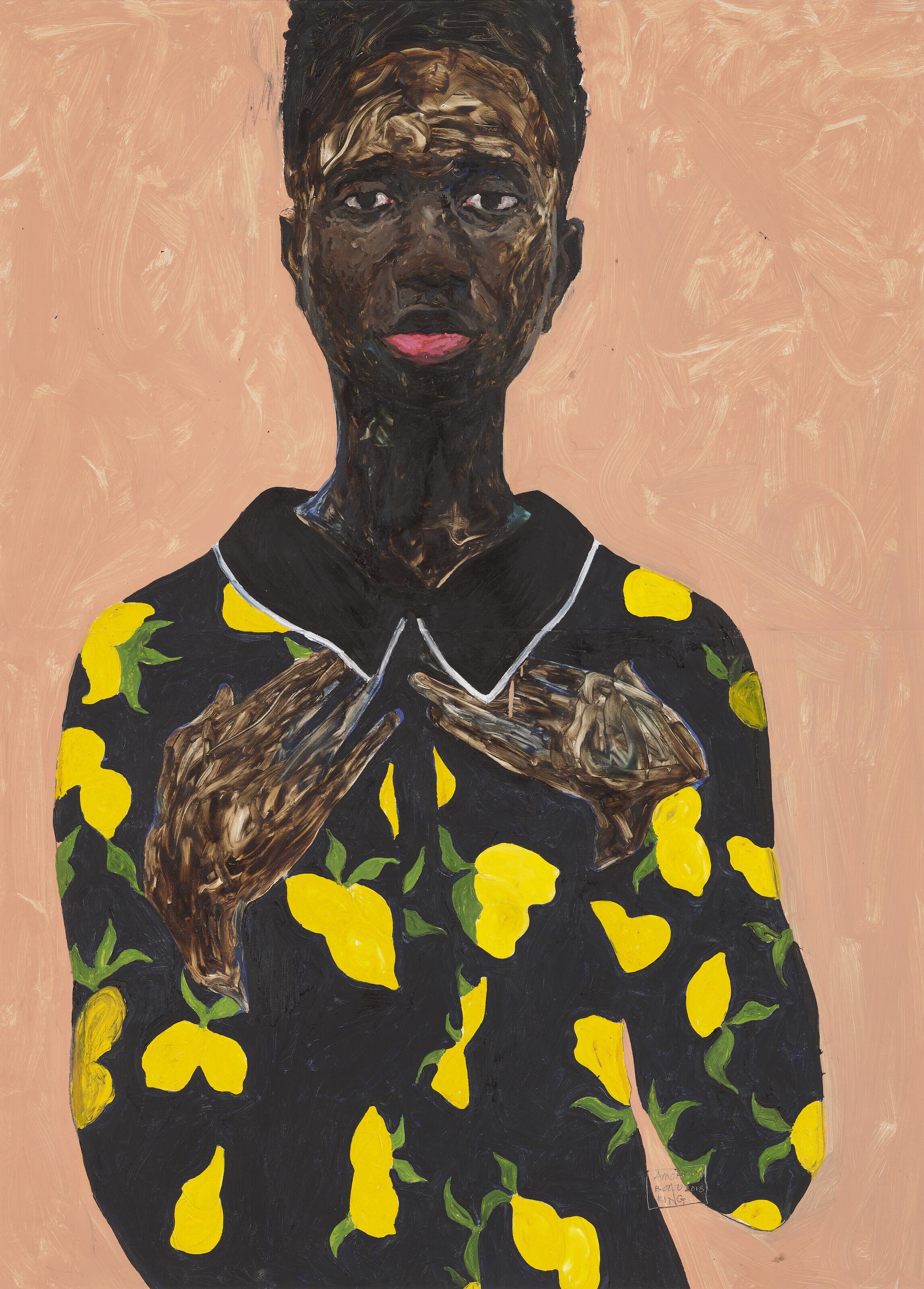 Amoako Boafo - Girl in a Lemon Dress