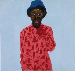 Amoako Boafo - Mustafa Red Bird Shirt (Faruk)