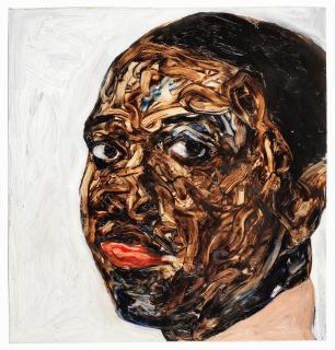 Amoako Boafo - Portrait of a young man, 2018