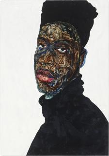 Amoako Boafo - Untitled (Black Turtleneck)