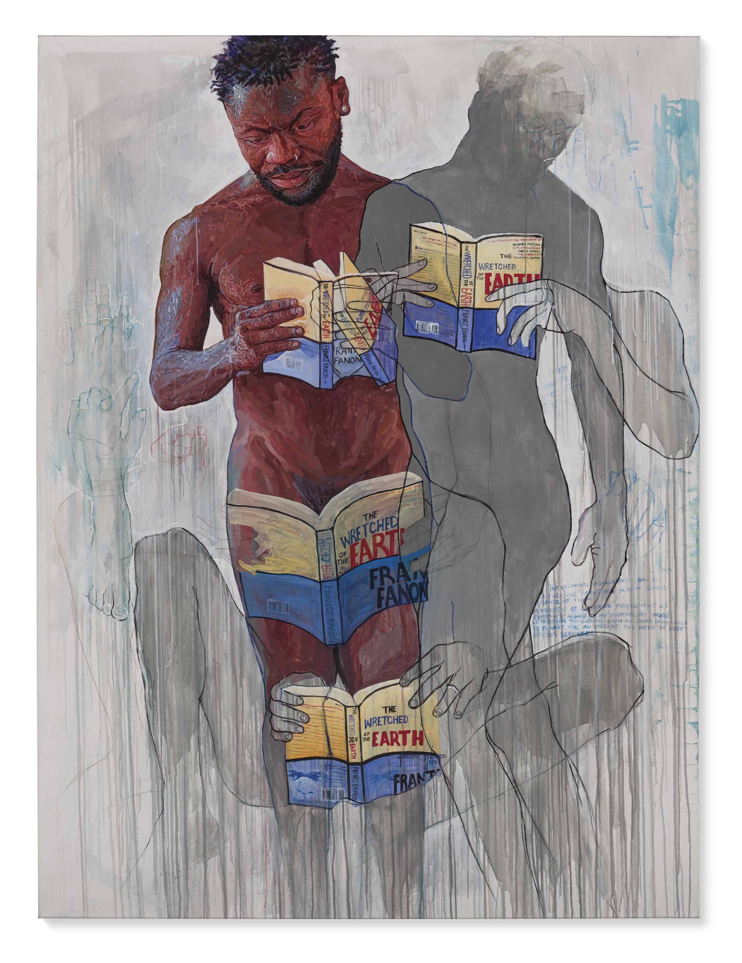 Amoako Boafo - Untitled (Standing Nude)