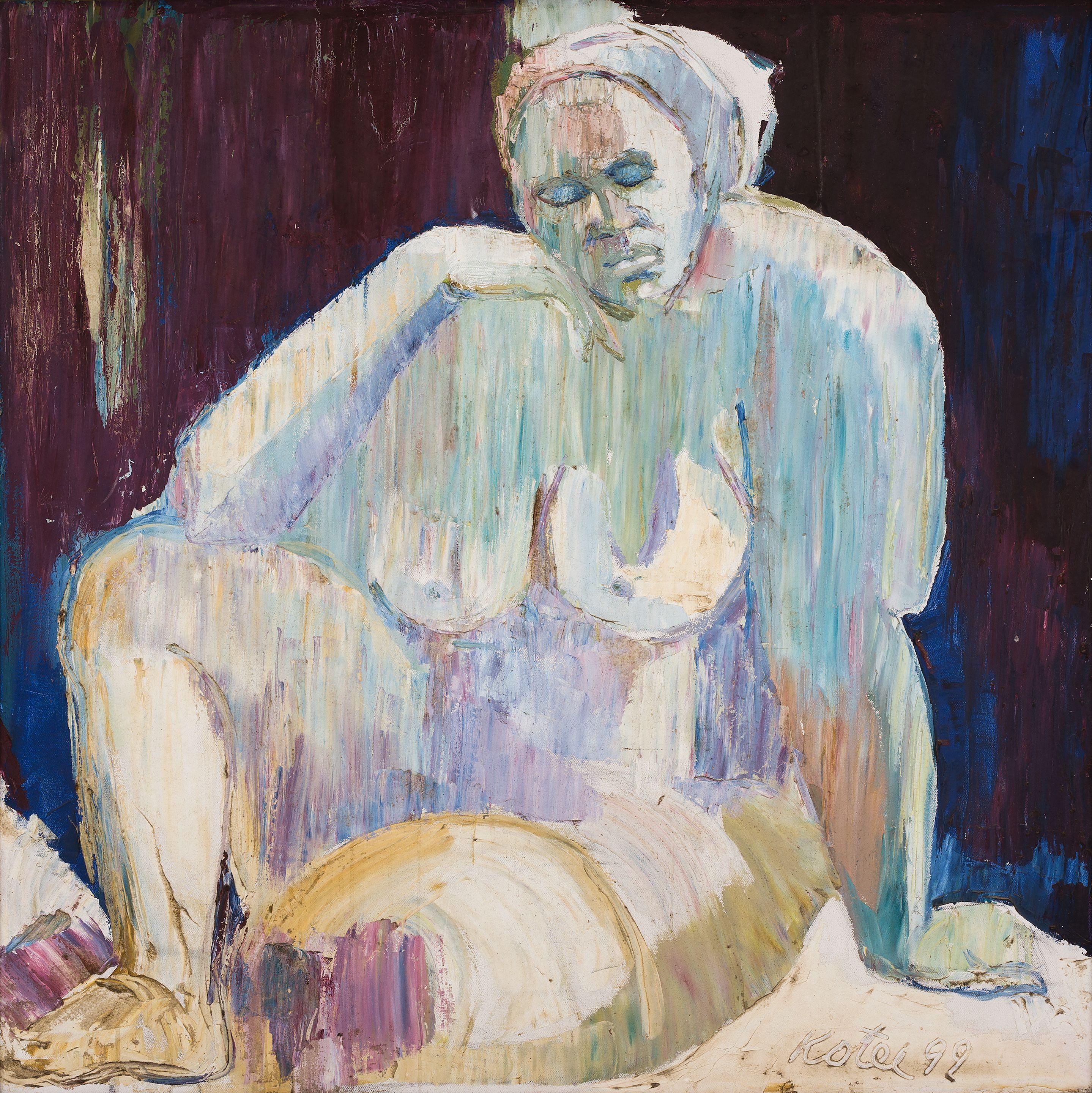 Amon Kotei - Seated Nude