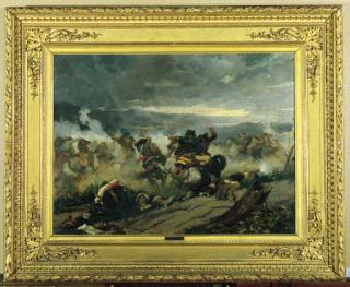 Amos Cassioli - Battaglia (Scontro di cavalleria), 1878