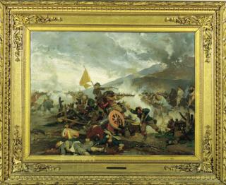 Amos Cassioli - Battaglia (Scontro di fanteria), 1878