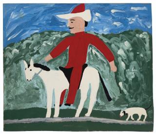 Amos Ferguson - Man in Red on Donkey