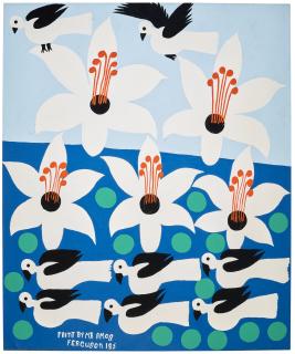 Amos Ferguson - Untitled (Gulls And Flowers)