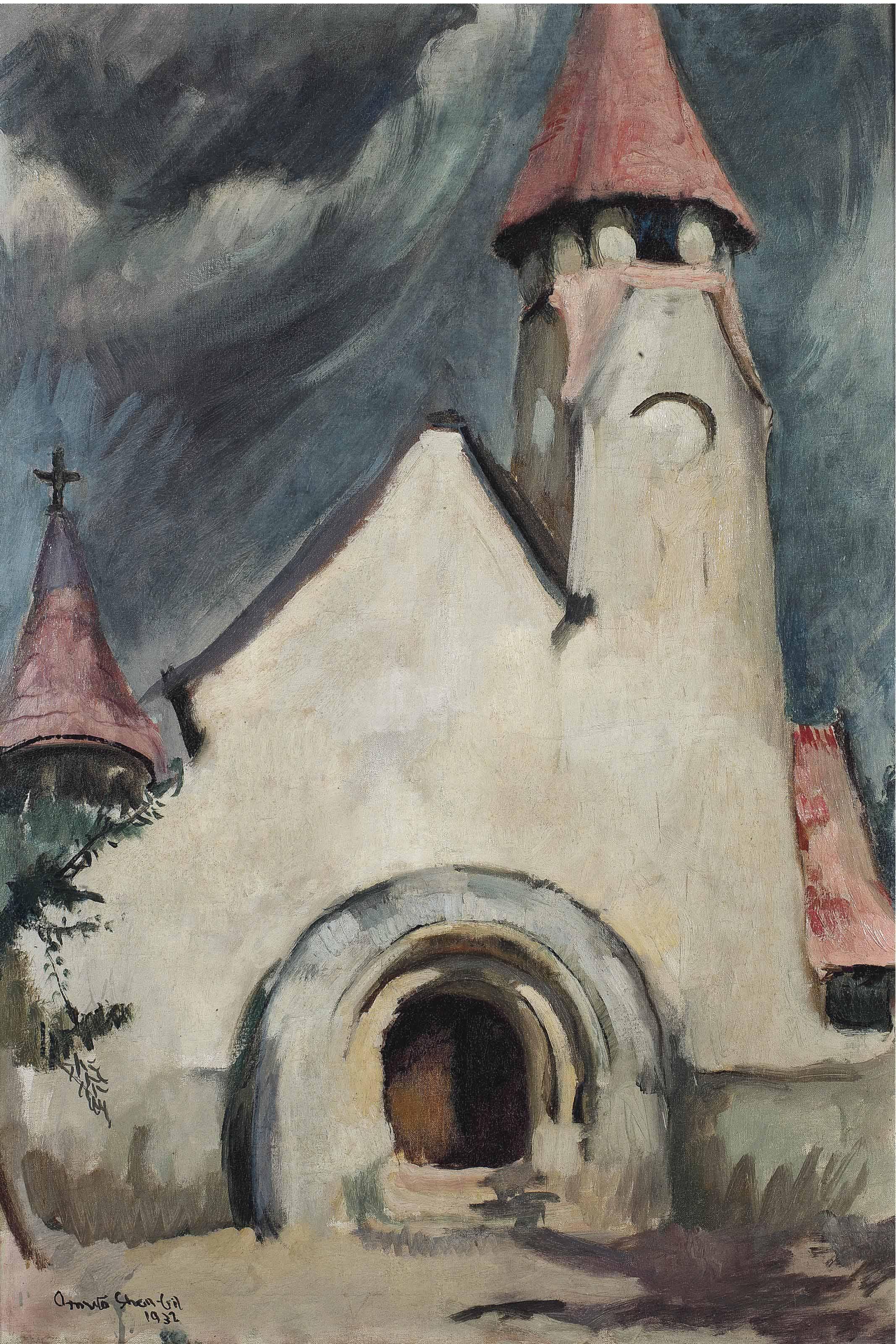 Amrita Sher-Gil - Untitled (Hungarian Village Church)