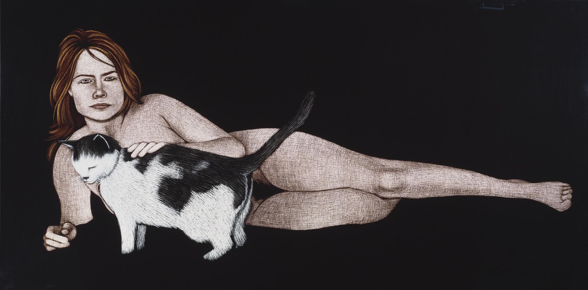 Amy Adler - Centerfold (Black With Cat)