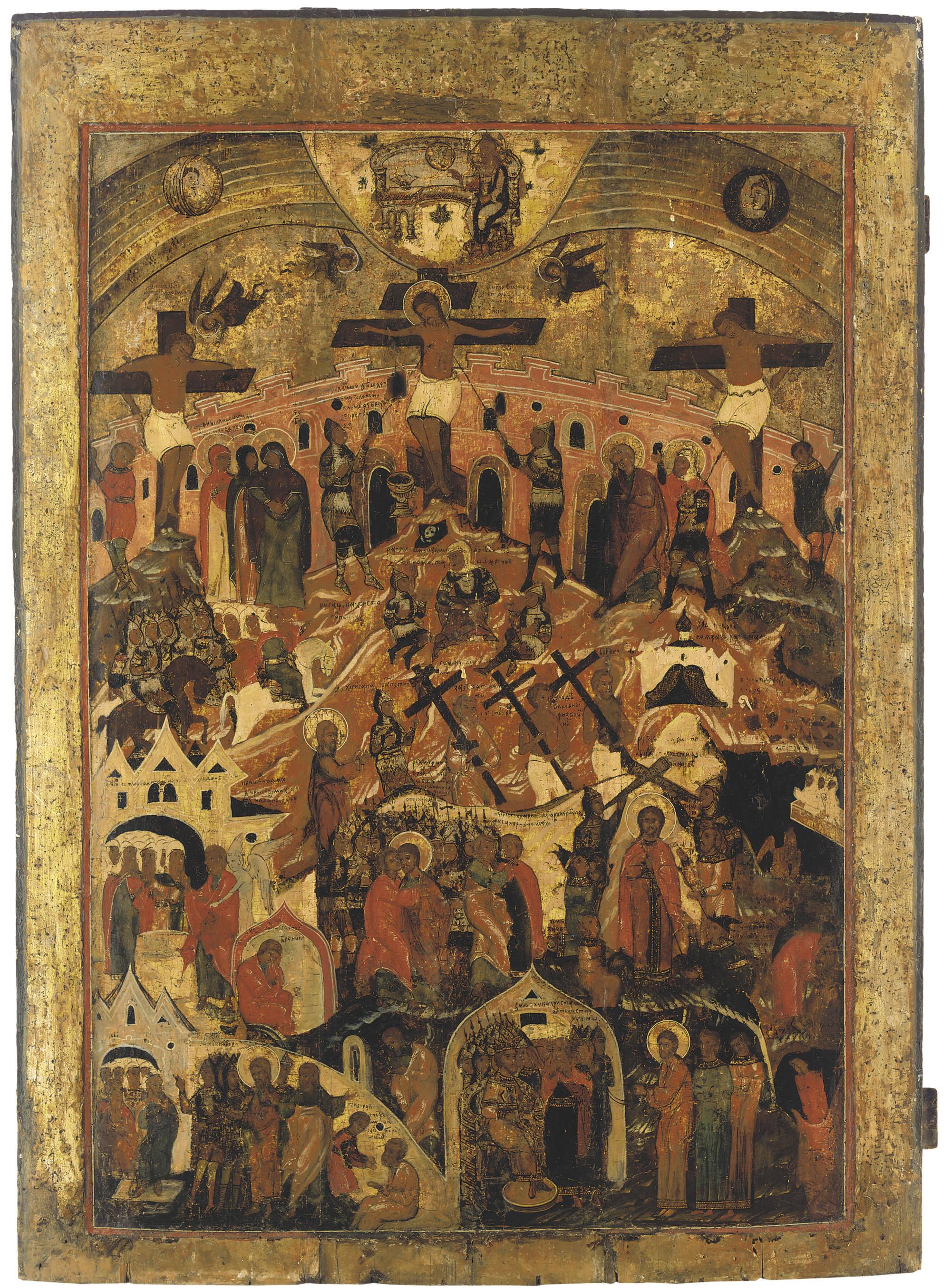 An Impressive Narrative Icon of The Passion of Christ