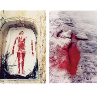 Ana Mendieta - A Pair Of Photographs: Silueta Work, Monasterio De Culipán, Mexico; Silueta Work, Salina Cruz, Mexico