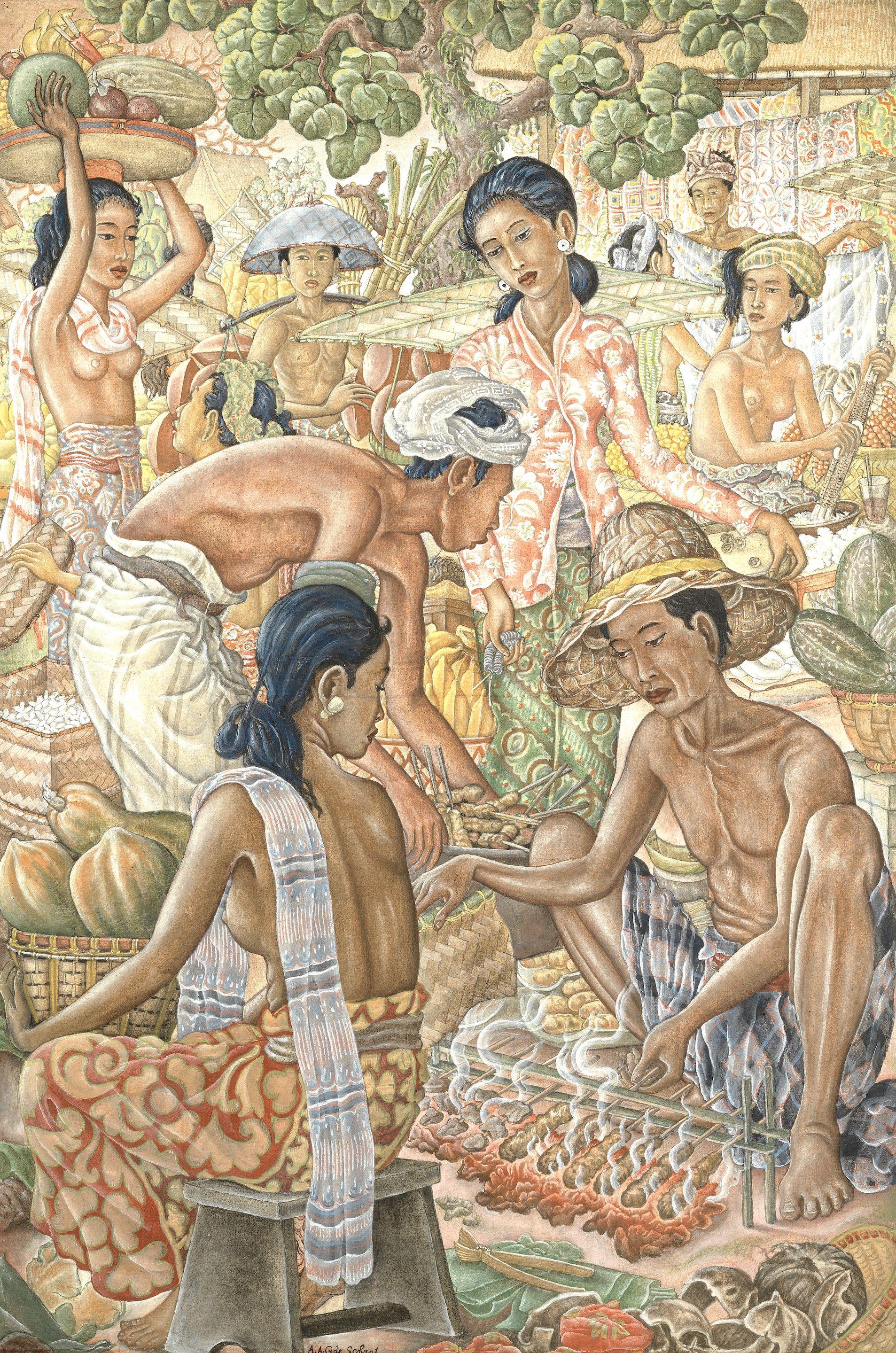 Anak Agung Gede Sobrat - A busy market in Indonesia