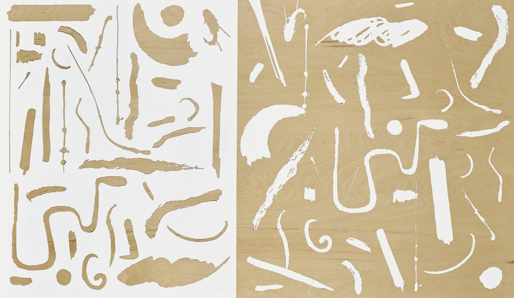 Analia Saban - Raw To Finished (Ready-Made Brushstrokes By Cezanne, Chagall, Jawlensky, Kandinsky, De Kooning, Matisse, Miro, Pollock, Twombly, And Van Gogh)