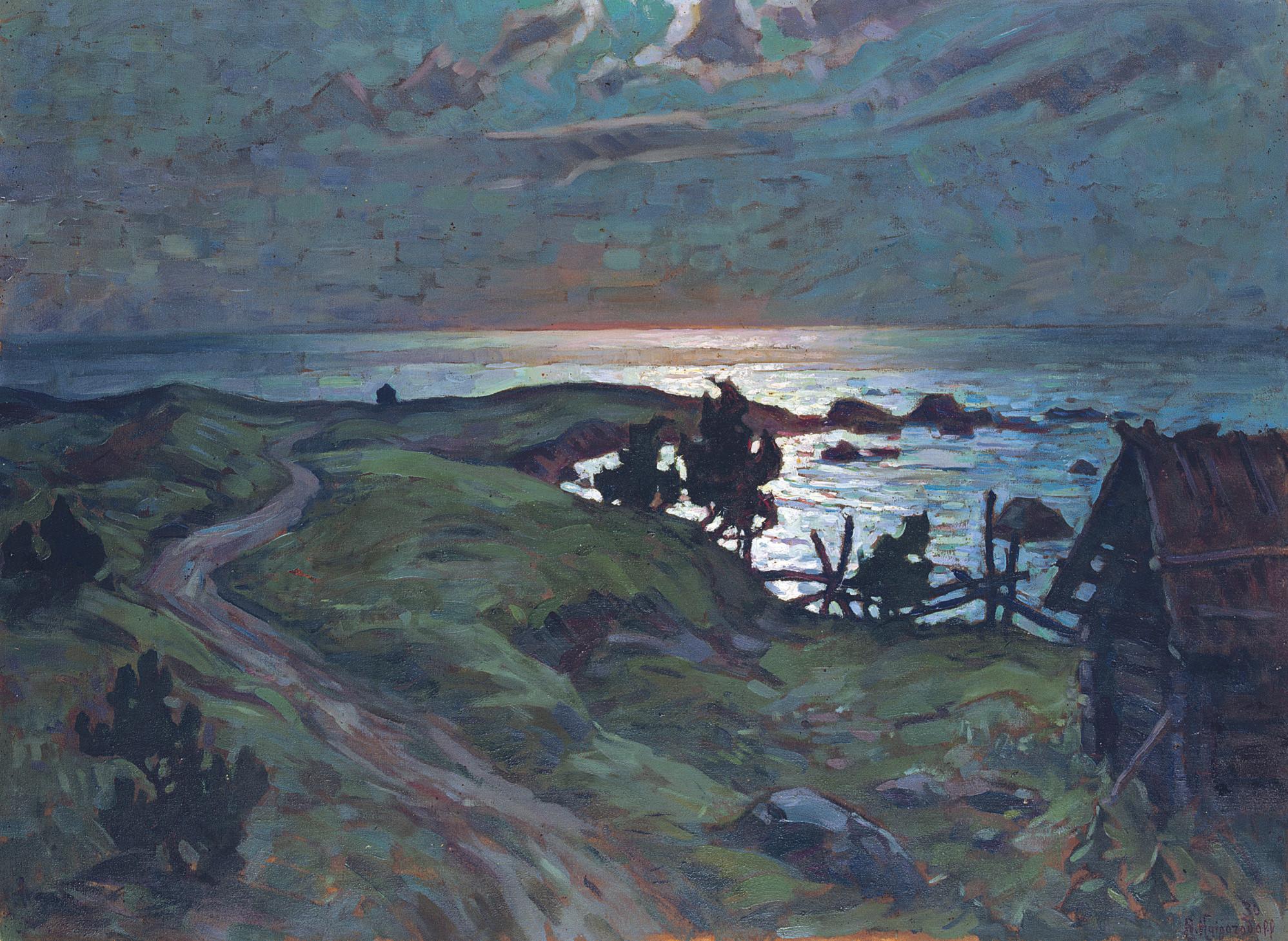 Anatolii Dmitrievich Kaigorodov - Coastal Path At Dusk
