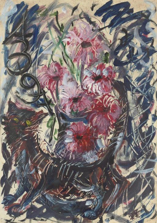 Anatolii Timofeevich Zverev - Vase and cat