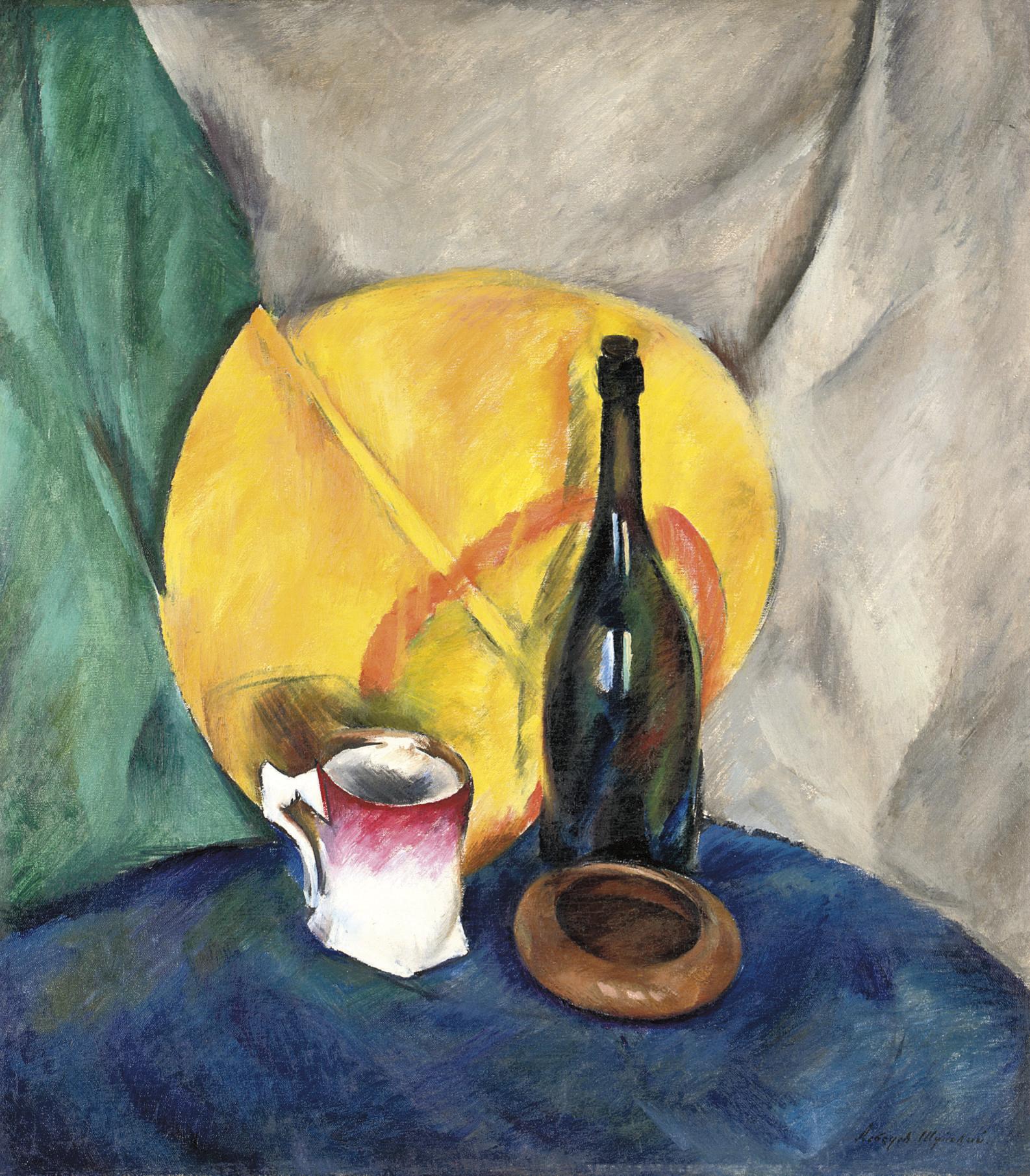 Anatolij Lebedew-Schuiskij - Stilleben mit Flasche