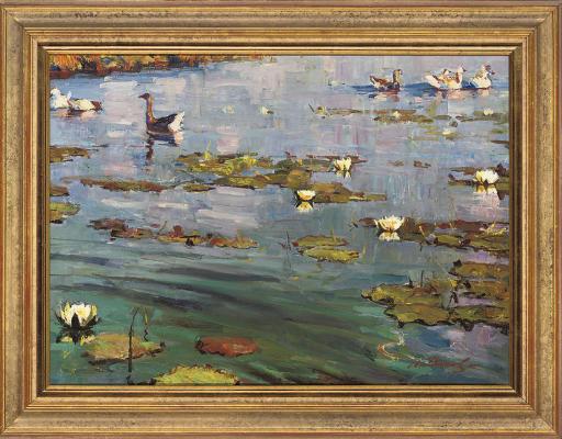 Anatoliy Shapovalov - Ducks in the lily pond