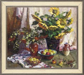 Anatoliy Shapovalov - Sunflowers and apples