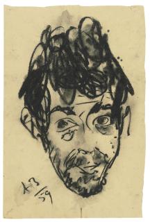 Anatoly Zverev - Self-portrait; Three circus studies; and Two other works on paper