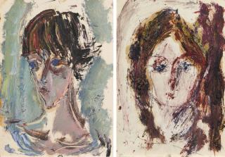 Anatoly Zverev - Two Female Portraits