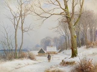 Anders Andersen-Lundby - Wintertag an der Küste bei Schloss Frederiksborg