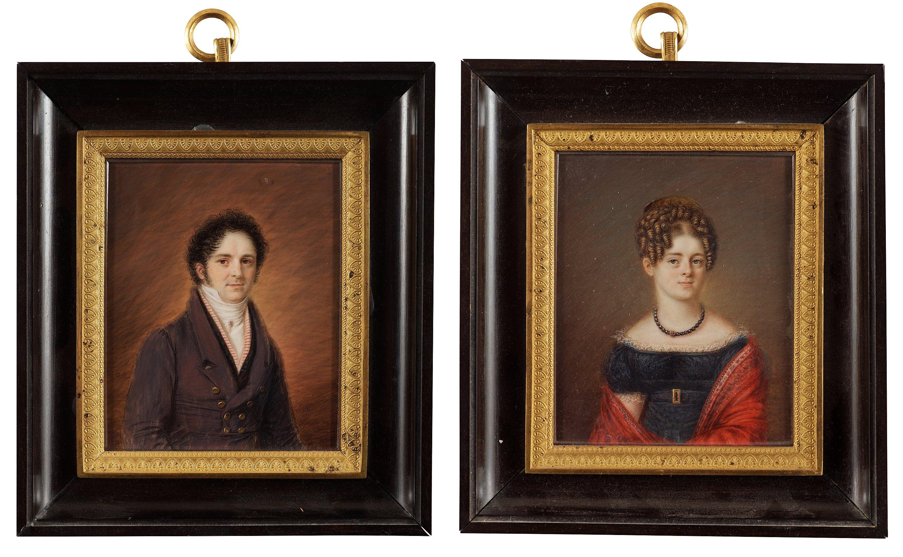 Anders Gustaf Andersson - A pair of miniatures