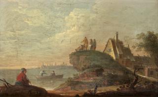 Anders Holm - Strandparti med figurer