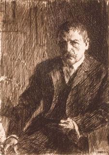 Anders Leonard Zorn - Autoportrait I 1904 (Asplund 180; Hjert & Hjert 119)