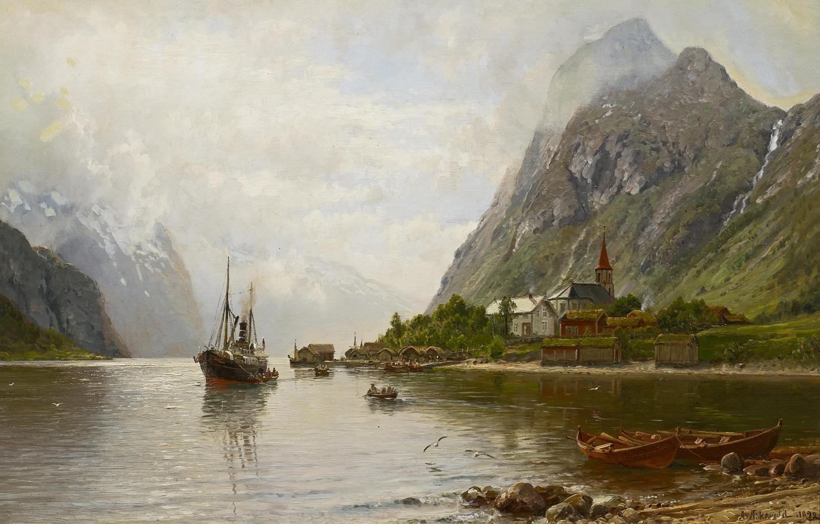 Anders Monsen Askevold - Krichdorf am Fjord.