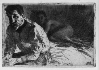 Anders Zorn - August St. Gaudens and Model II (Hjert & Hjert 74)